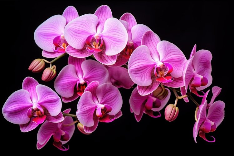 Captivating Pink orchids flowers. Generate Ai example image 1