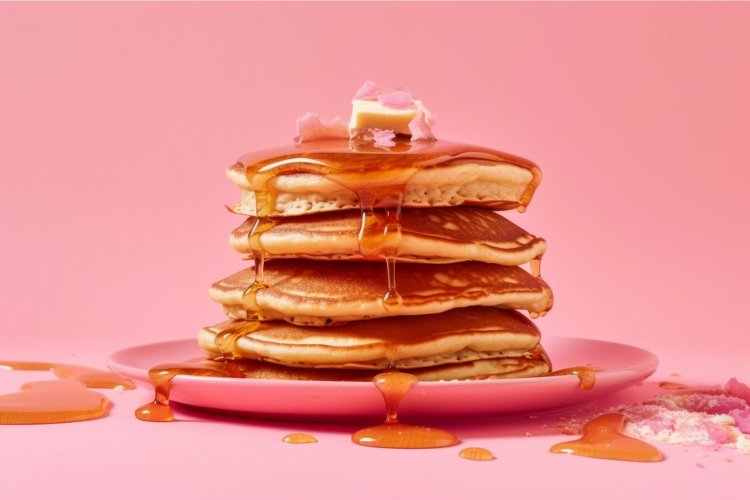 Pancakes maple syrup. Generate Ai example image 1