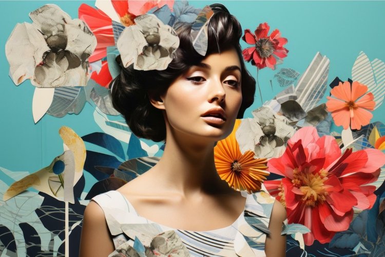 Creative Paper collage documents. Generate Ai example image 1