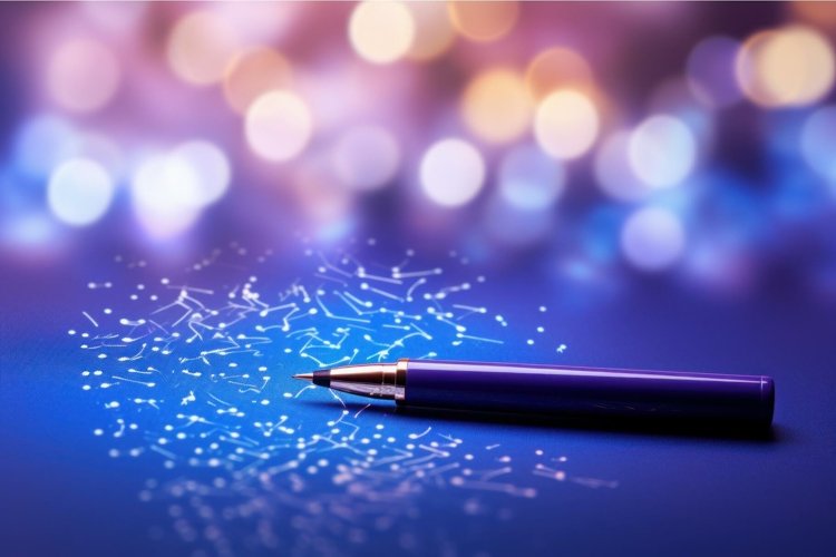 Illuminating Paper note pen light. Generate Ai example image 1