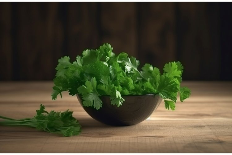 Fresh parsley leaves. Generate ai