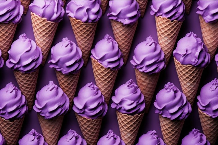 Purple ice cream pattern. Generate Ai example image 1