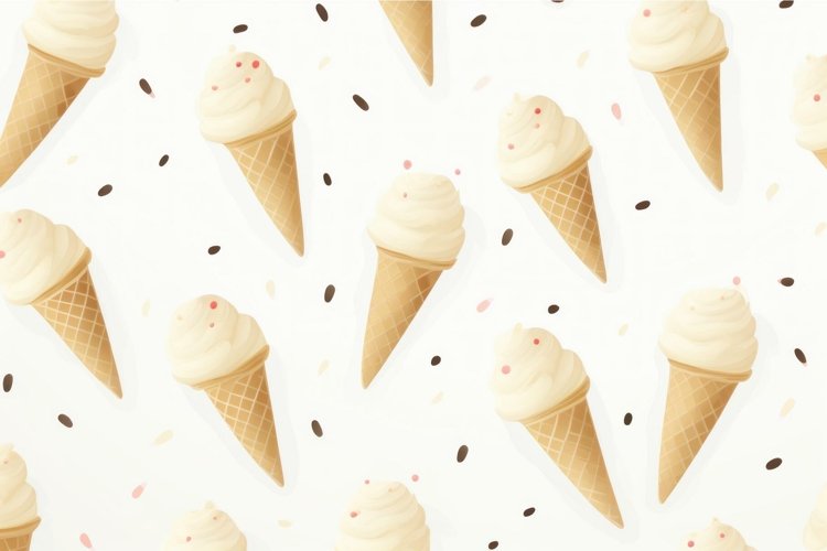 Artistic White ice cream berry pattern. Generate ai