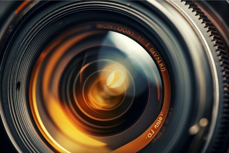 Zoomed Photo lens closeup. Generate Ai example image 1