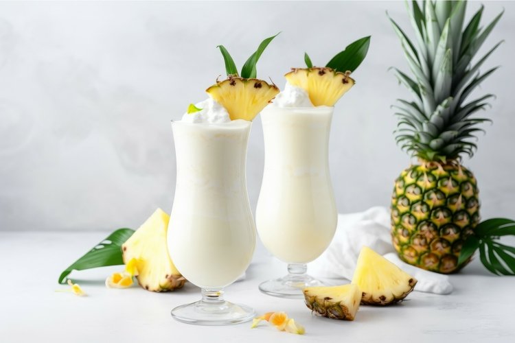 Pina colada cocktail drink. Generate Ai example image 1