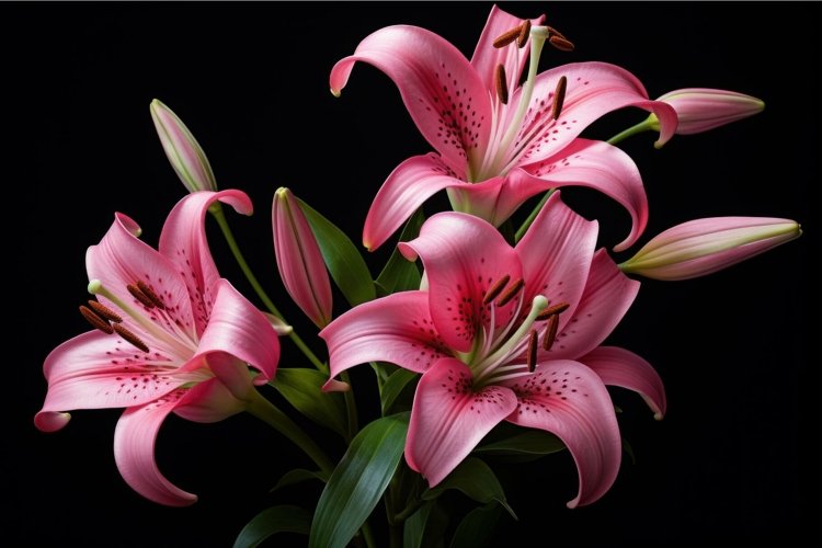 Charming Pink lilly. Generate Ai