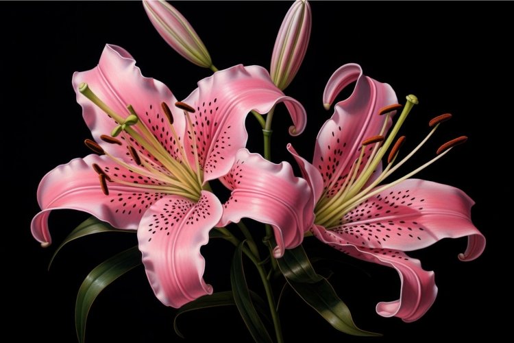 Lush Pink lilly. Generate Ai