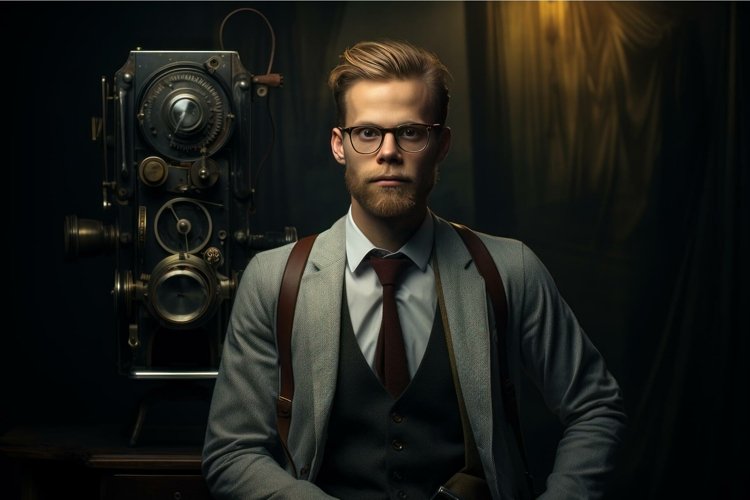 Businessman suit man. Generate Ai