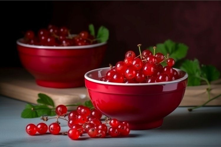 Red currant berries food. Generate Ai
