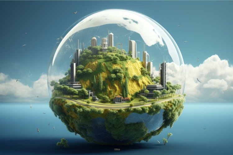 Renewable energy concept. Generate Ai