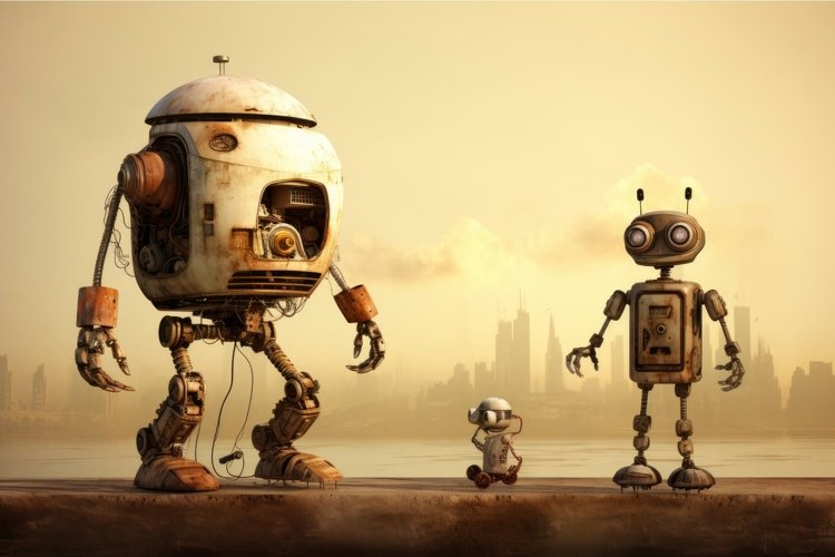 Groundbreaking Robot machinery evolution. Generate ai
