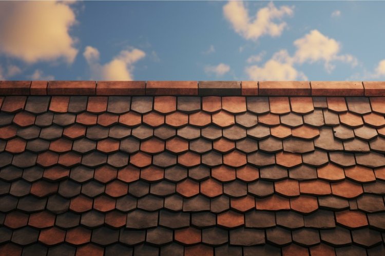 Flat Roof background mockup. Generate Ai