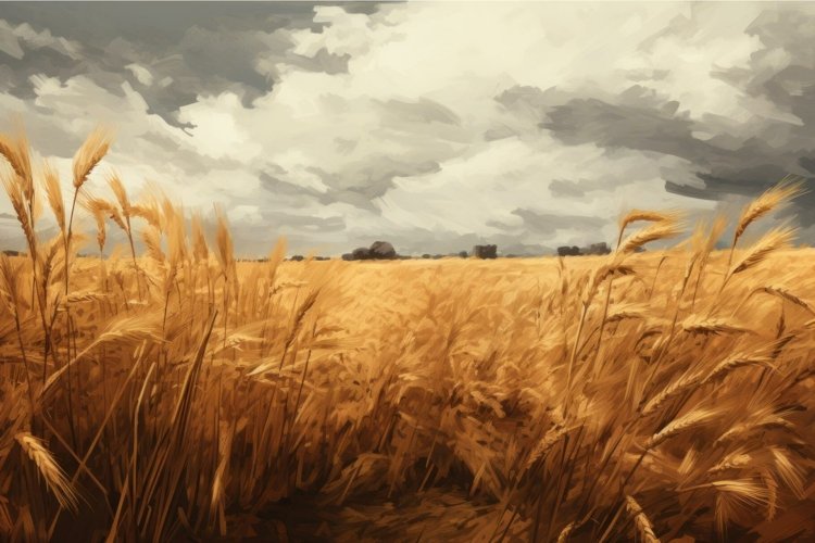 Mesmerizing Rye field art. Generate Ai example image 1