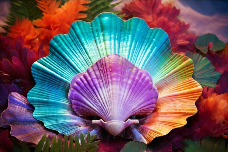 Captivating Colorful shell. Generate Ai