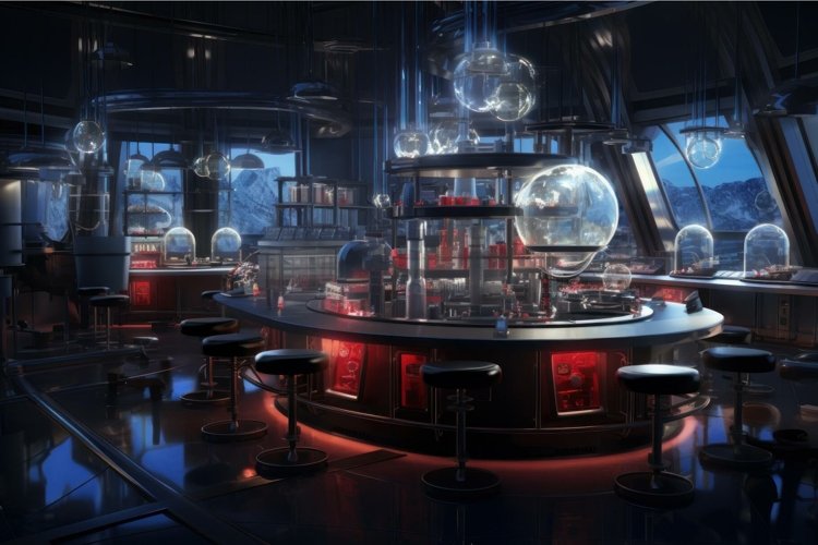 Scientific research laboratory. Generate Ai
