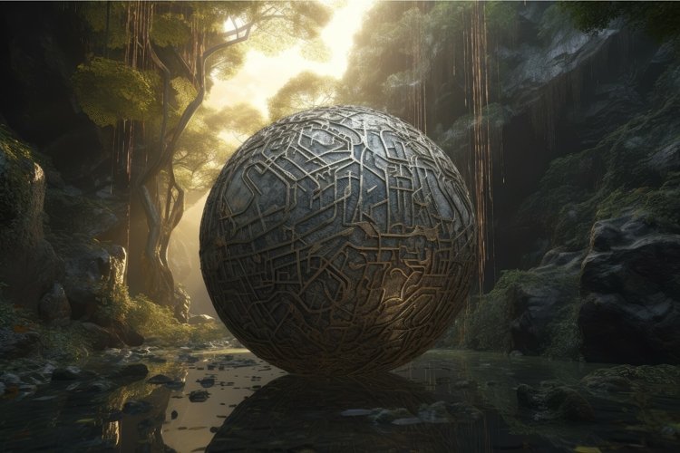 Scifi sphere hyperreal. Generate Ai example image 1