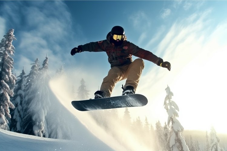 Snowboard man. Generate Ai example image 1