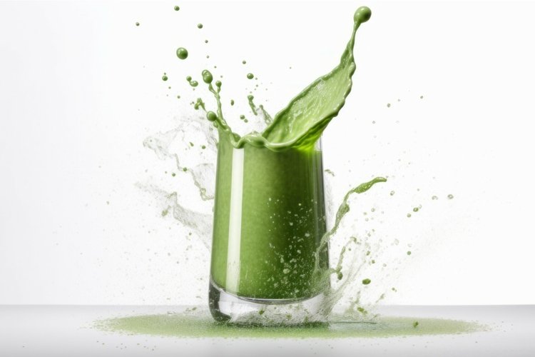 Splash green juice. Generate Ai example image 1