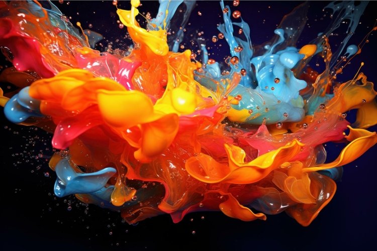 Expressive Splash paint. Generate Ai example image 1