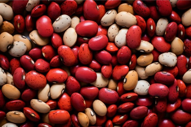 Varied Spotted beans colorful. Generate Ai