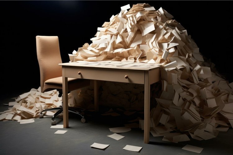 Essential Stack paper office. Generate AI