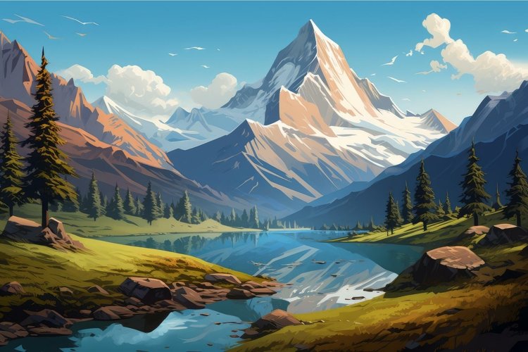 Mountains Clipart Image 16