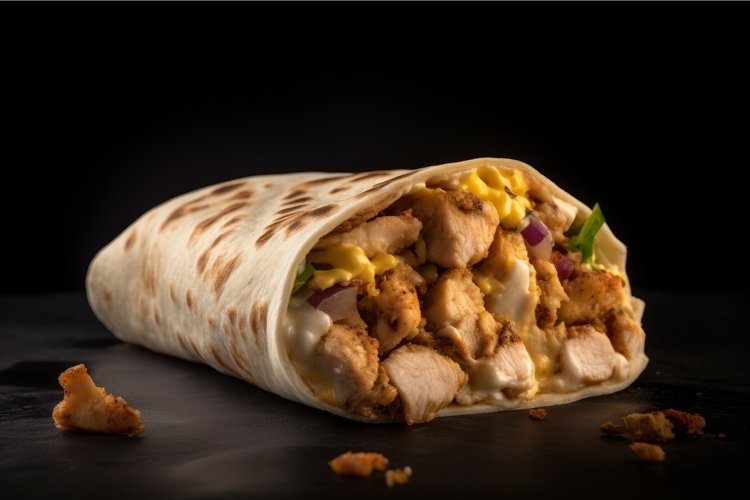 Arabic chicken shawarma. Generate Ai example image 1