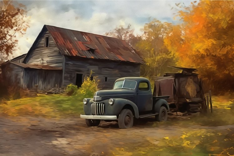 Vintage truck house. Generate Ai example image 1