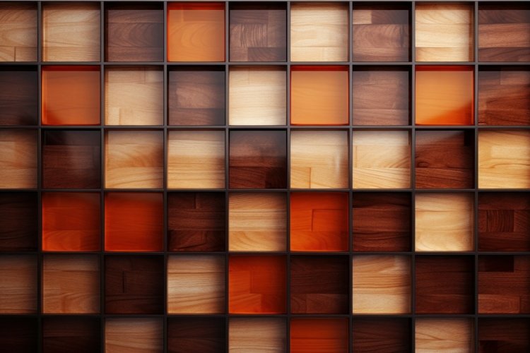 Glossy lattice tiles wall. Generate Ai