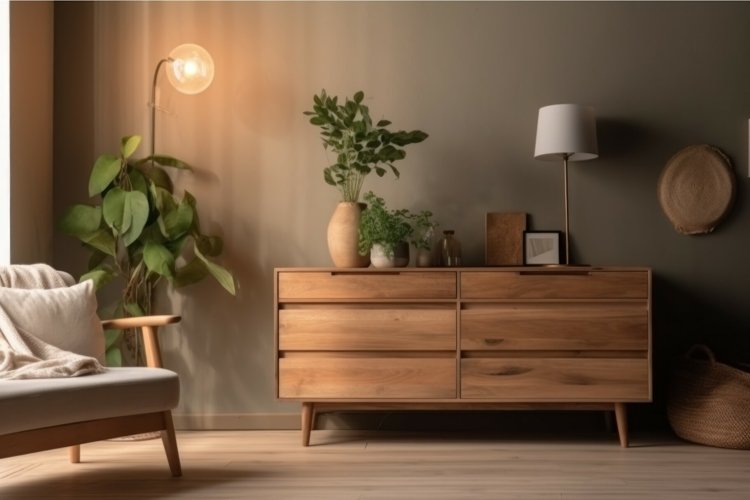 Wooden chest room floor. Generate Ai example image 1