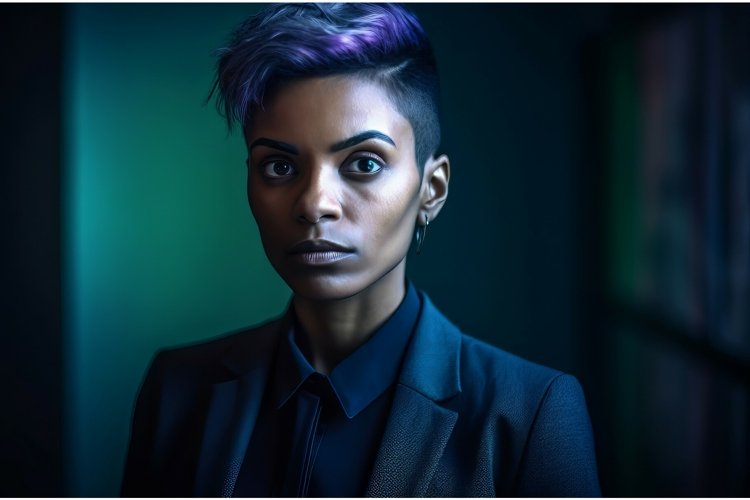 Office worker woman lgbtq. Generate Ai example image 1