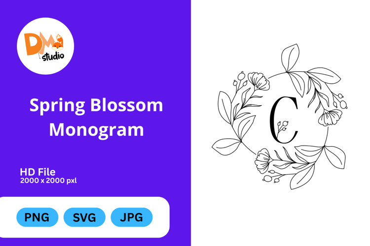 Spring Blossom Monogram