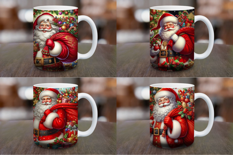 Mug Wrap Sublimation - christmas santa claus