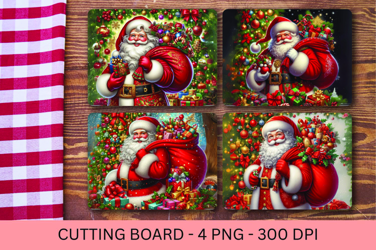 kitchen cutting board - christmas santa claus
