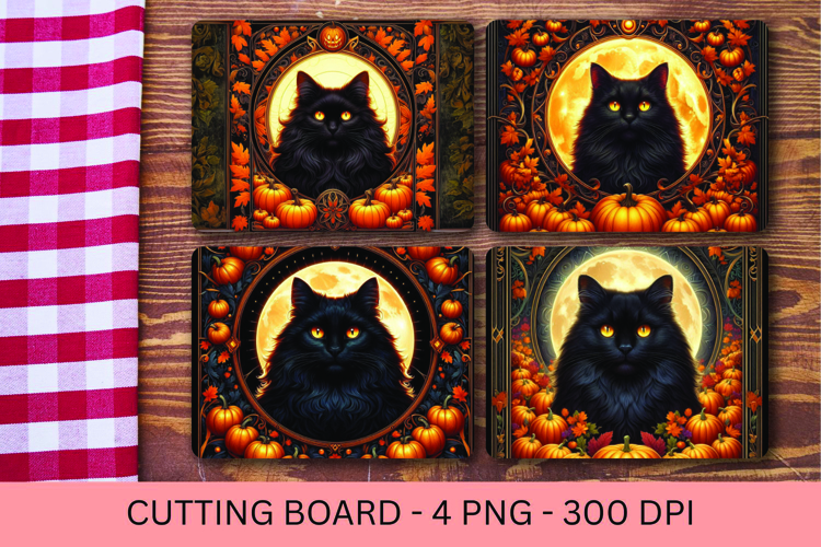 kitchen cutting board - tarot card cat