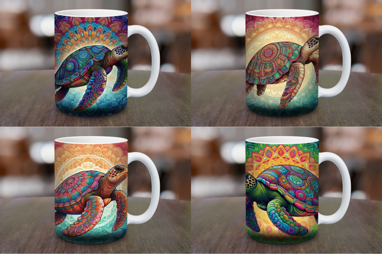 Mug Wrap Sublimation - sea turtle