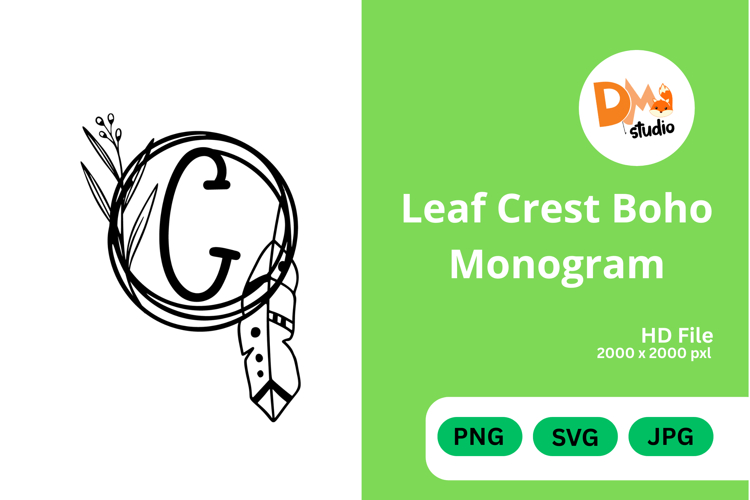 Leaf Monogram Svg Image 21