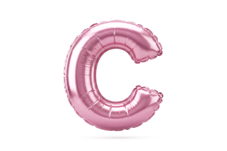 Pink Metallic Letter C Foil Balloon Party Decoration