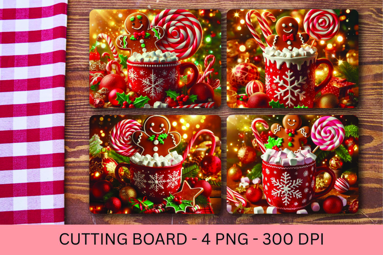 kitchen cutting board - christmas gingerbread man