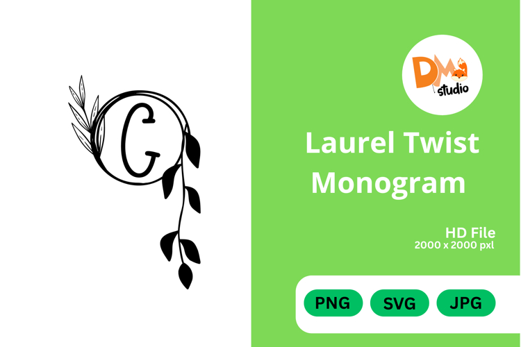 Laurel Twist Monogram