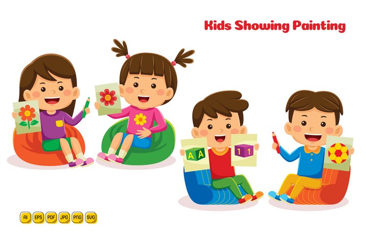 Kids Showing Painting #02