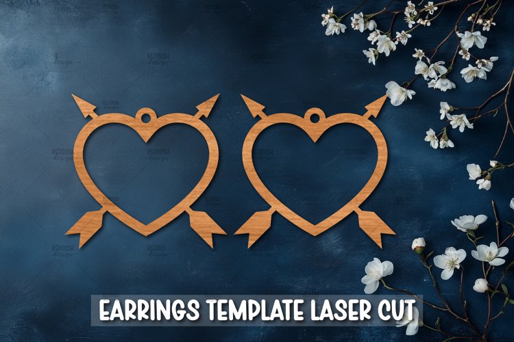 Heart Earrings Svg Image 18