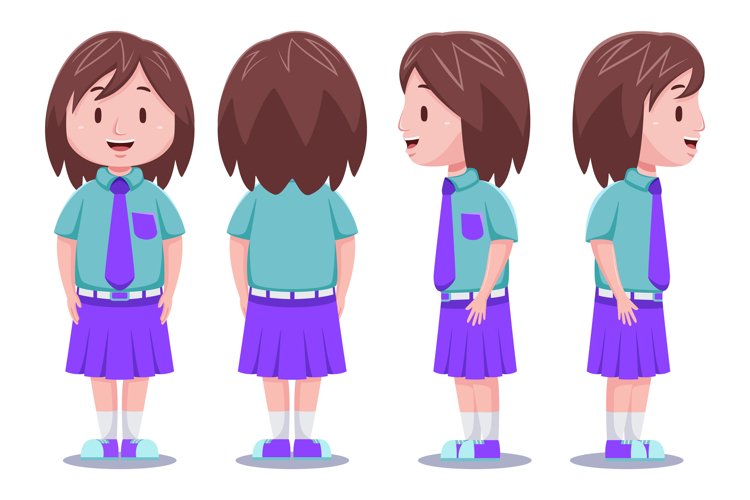 Cute Kids Girl Student #03