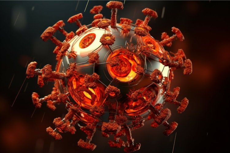 A 3D sphere ball representing a virus. Generate Ai example image 1