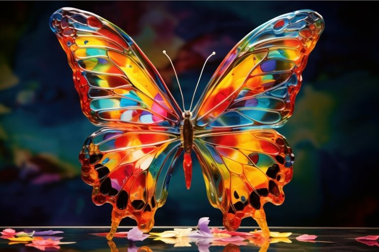 Glass butterfly. Generate Ai example image 1