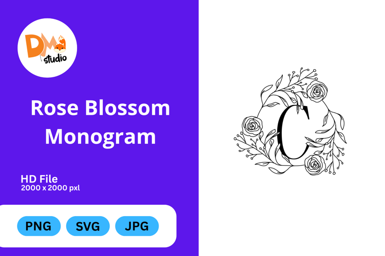 Rose Blossom Monogram