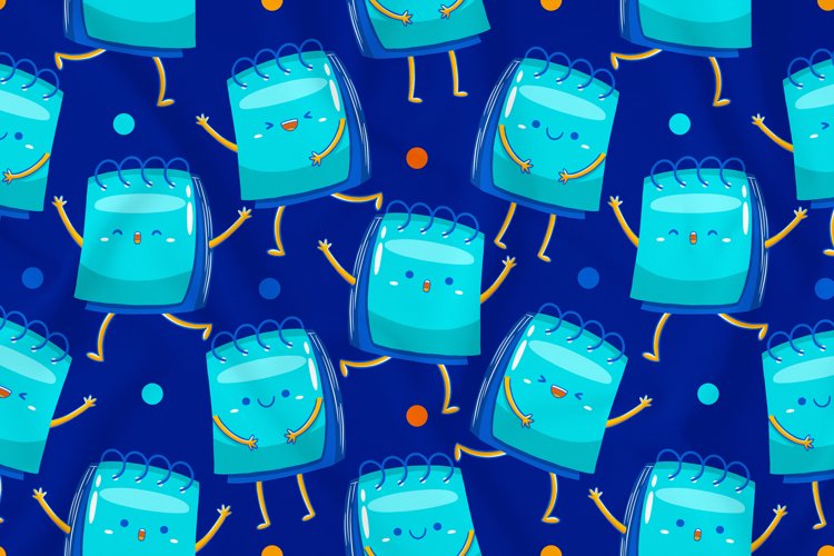 Paper Mascot Seamless Pattern example image 1