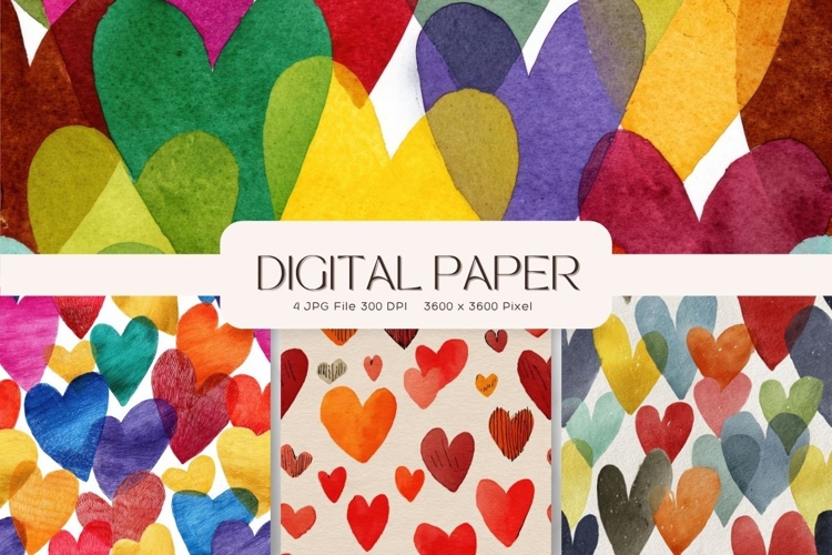 Heart Pattern Valentines Background Wallpaper Digital Paper