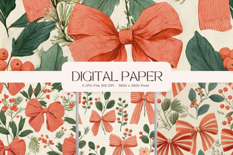 Bow Ribbon Background Bow Digital Paper Pattern Wallpaper255