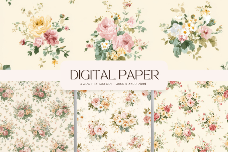 Flower Pattern Background Wallpaper Digital Paper_167